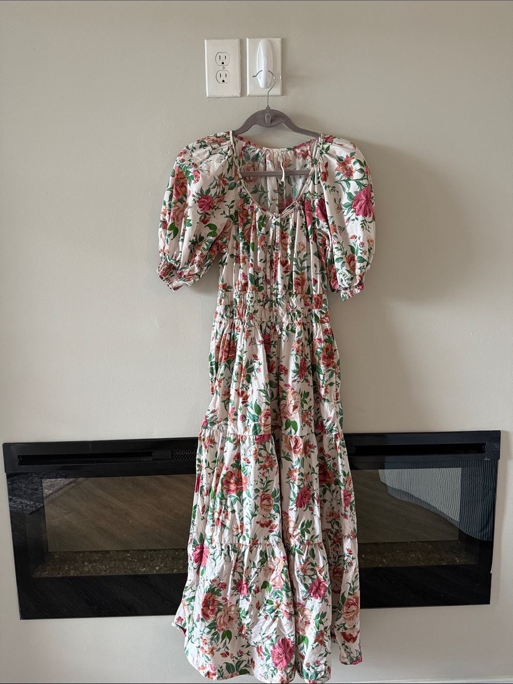 Anthropologie Somerset Puff Sleeve Maxi Dress